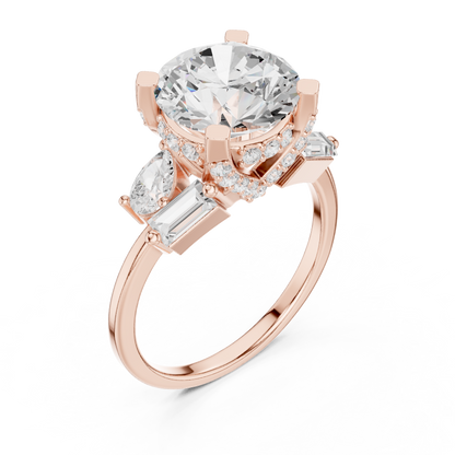 Mixed Shape Lab Grown Diamond Halo Ring
