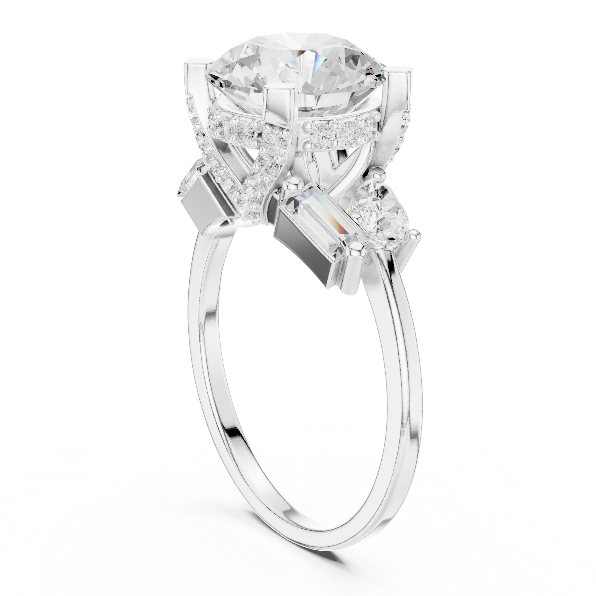 Mixed Shape Lab Grown Diamond Halo Ring