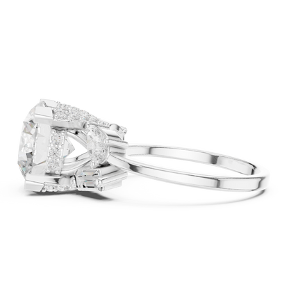 Mixed Shape Lab Grown Diamond Halo Ring