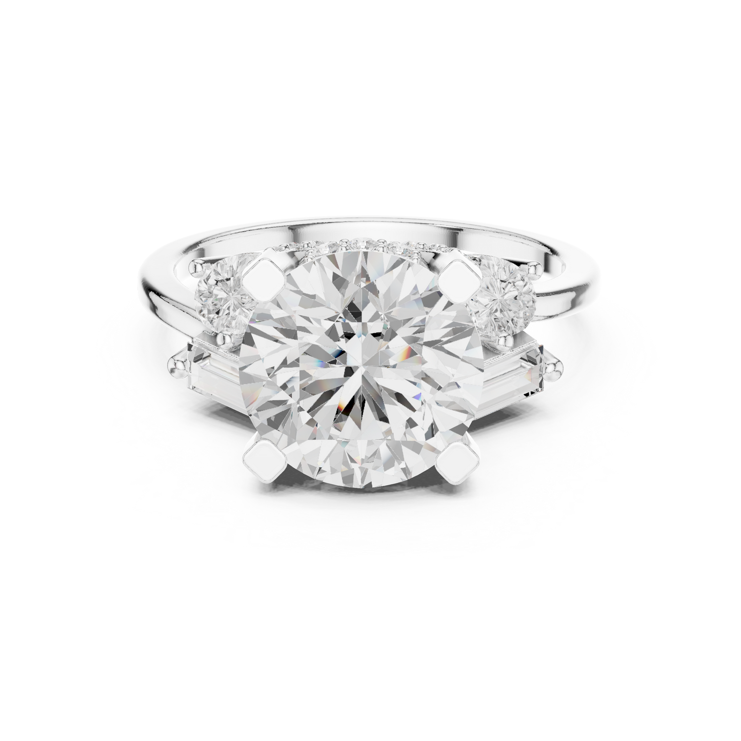 Mixed Shape Lab Grown Diamond Halo Ring