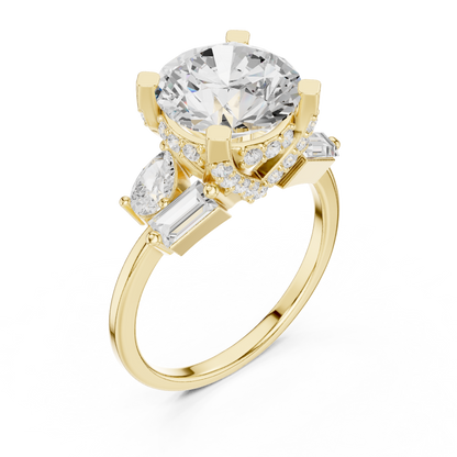 Mixed Shape Lab Grown Diamond Halo Ring