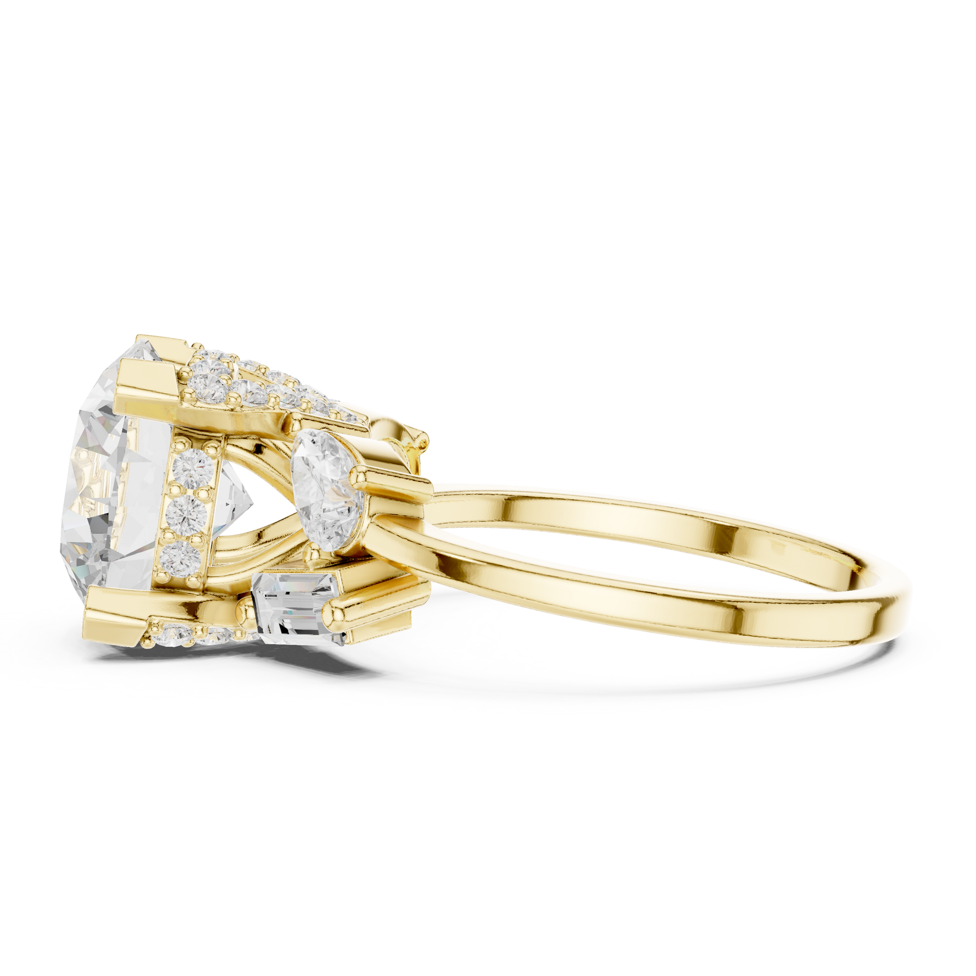Mixed Shape Lab Grown Diamond Halo Ring
