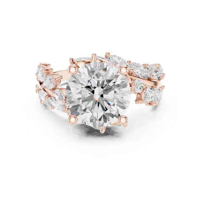 Mixed Shape Lab Grown Diamond Side Stone Ring