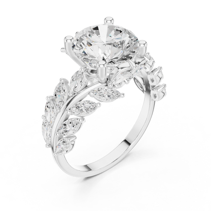 Mixed Shape Lab Grown Diamond Side Stone Ring