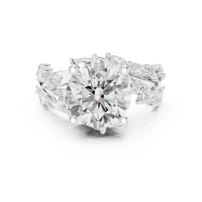 Mixed Shape Lab Grown Diamond Side Stone Ring