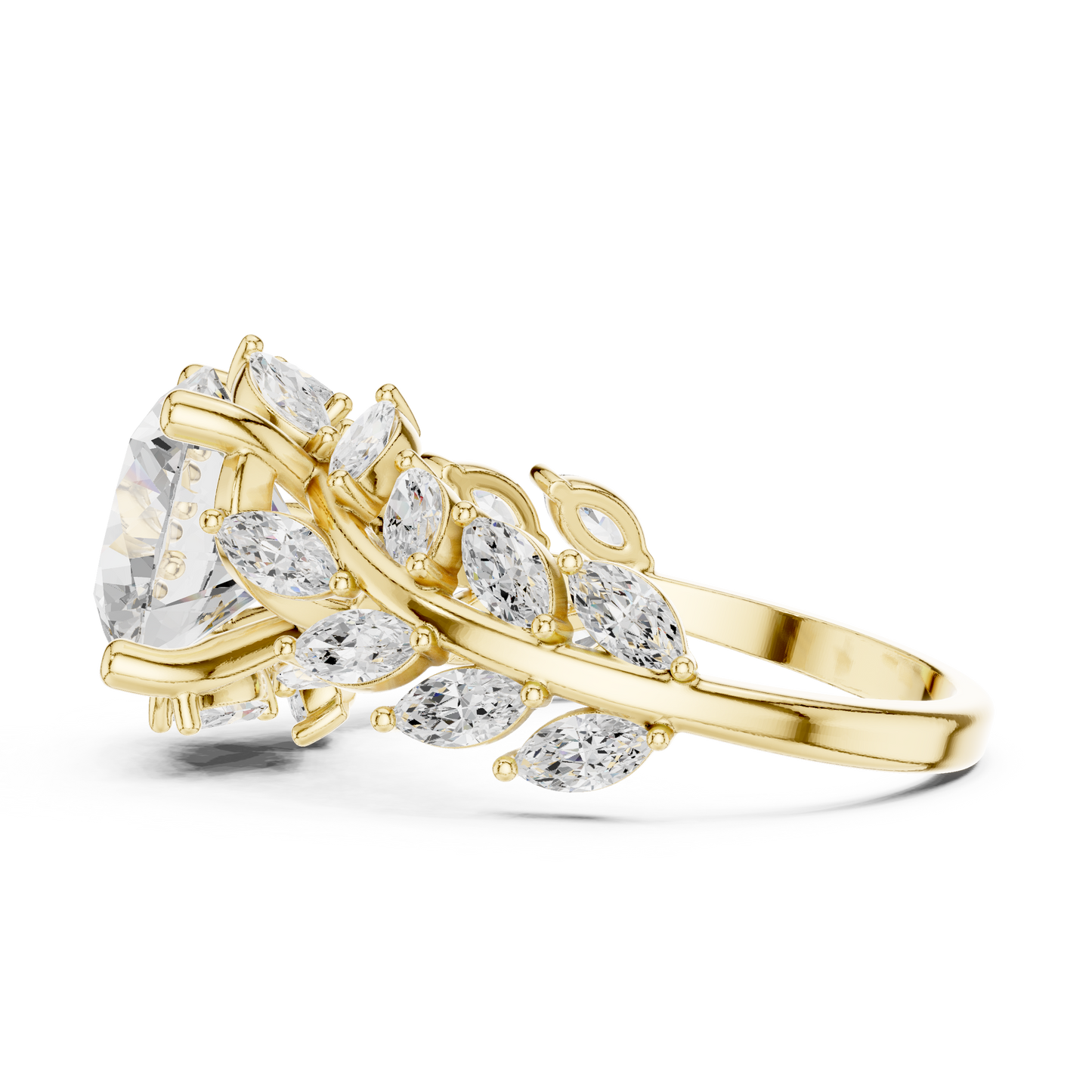 Mixed Shape Lab Grown Diamond Side Stone Ring