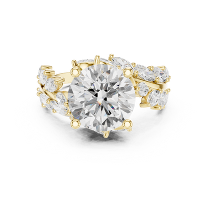 Mixed Shape Lab Grown Diamond Side Stone Ring