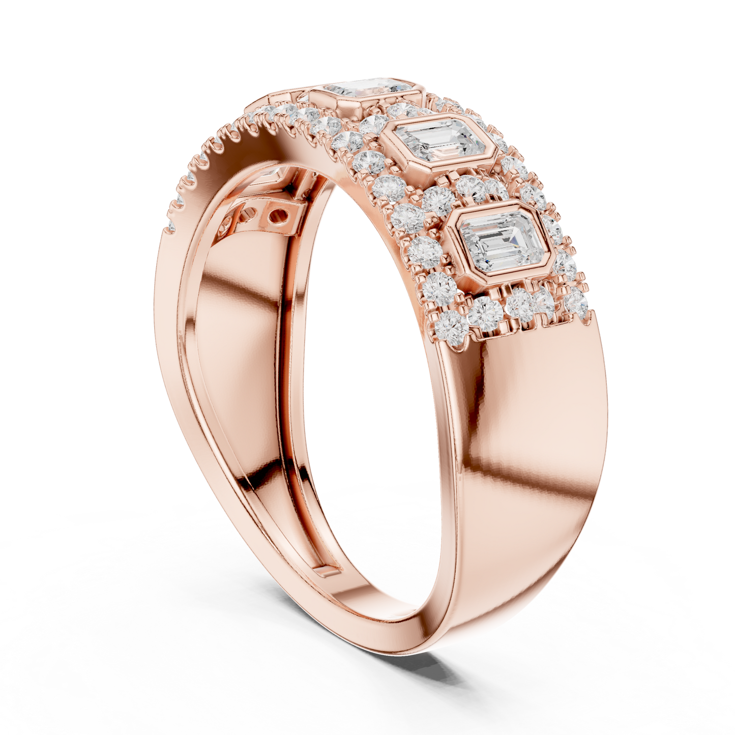 Mixed Shape Lab Grown Diamond Halo Ring