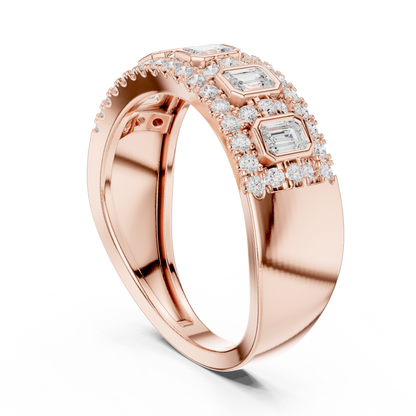 Mixed Shape Lab Grown Diamond Halo Ring