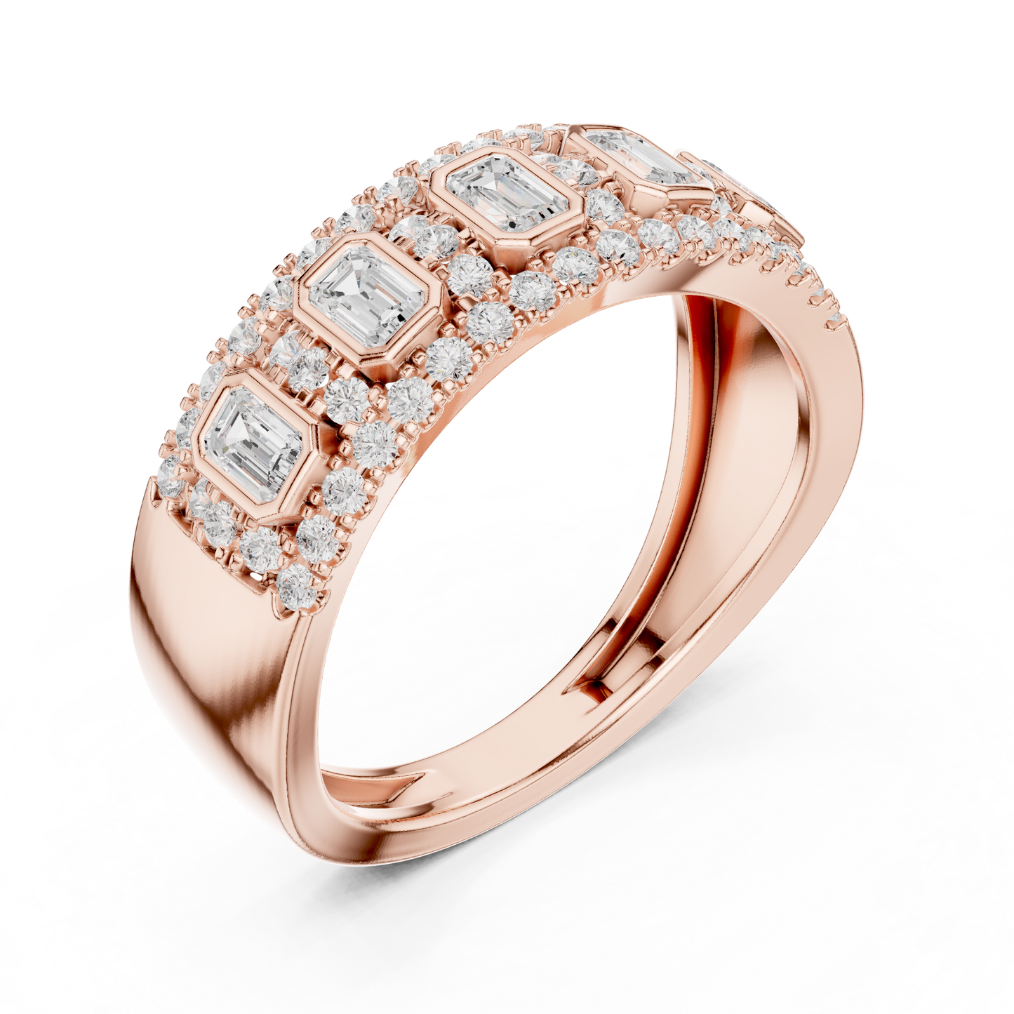 Mixed Shape Lab Grown Diamond Halo Ring