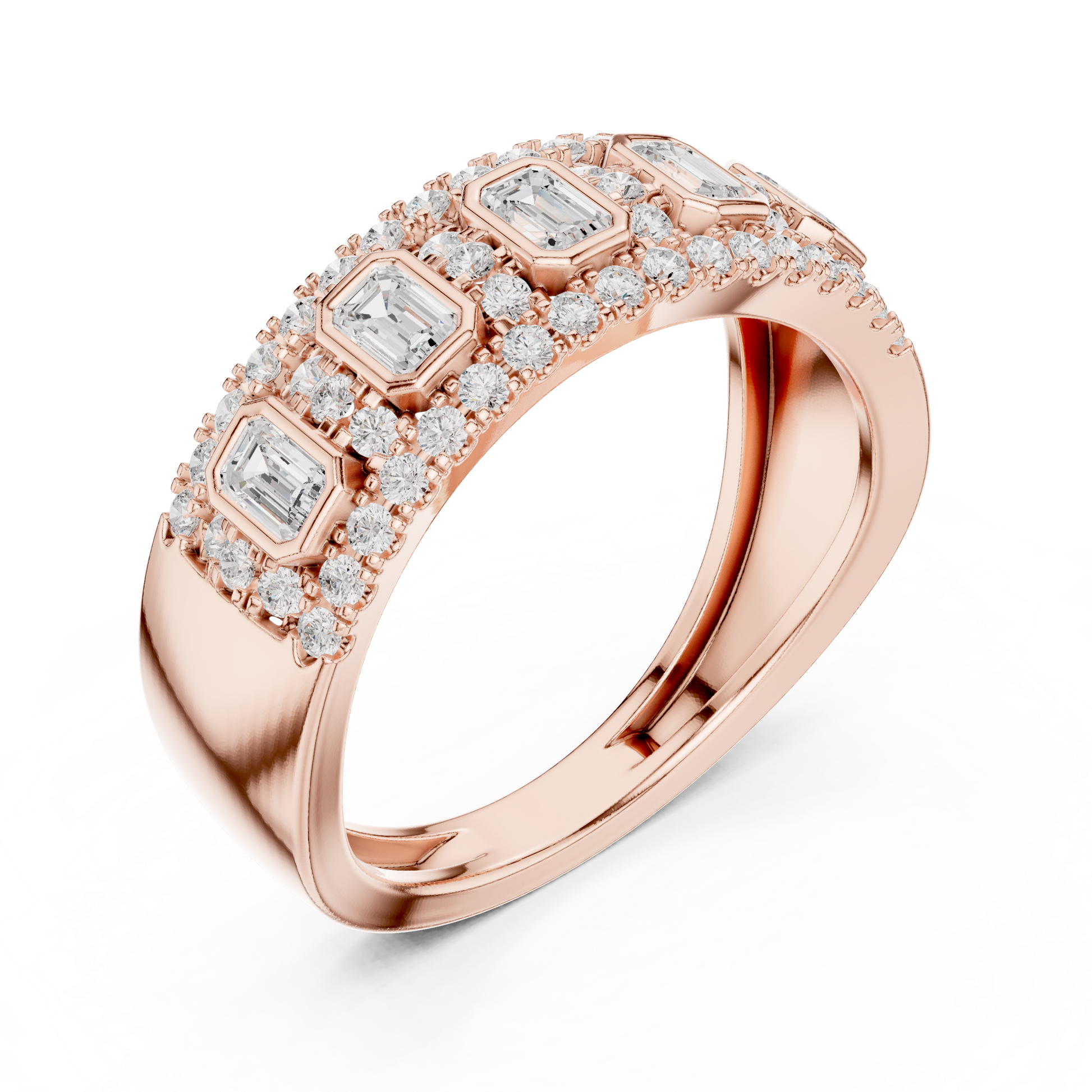 Mixed Shape Lab Grown Diamond Halo Ring