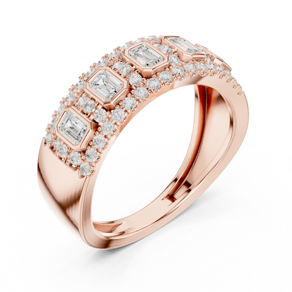 Mixed Shape Lab Grown Diamond Halo Ring