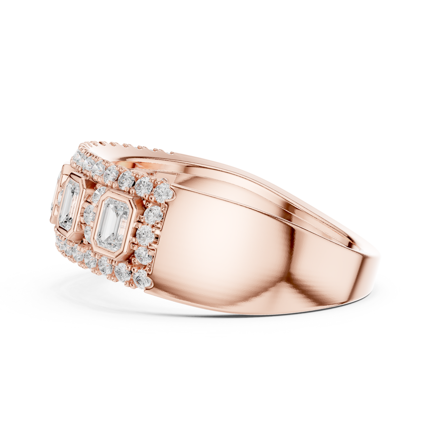 Mixed Shape Lab Grown Diamond Halo Ring