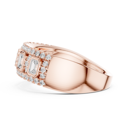 Mixed Shape Lab Grown Diamond Halo Ring