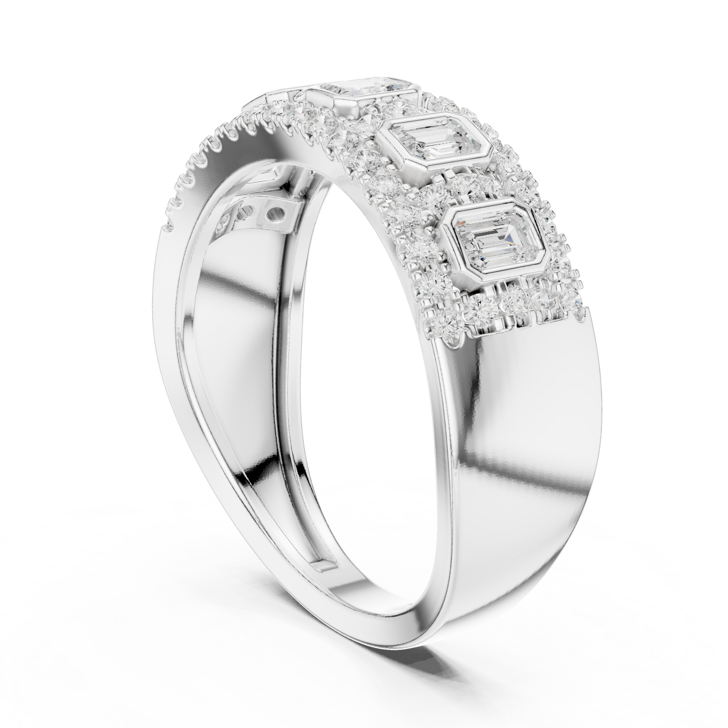 Mixed Shape Lab Grown Diamond Halo Ring