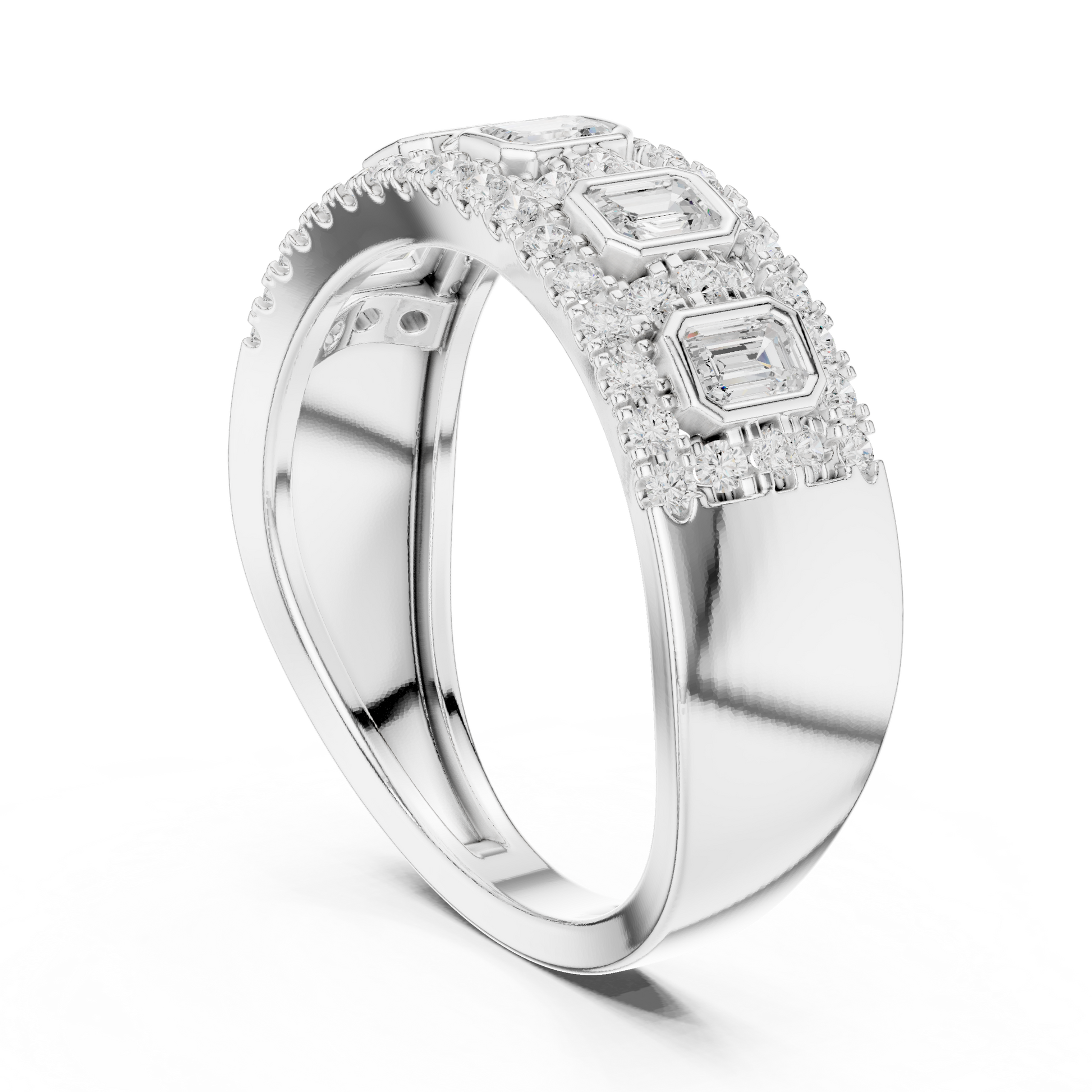 Mixed Shape Lab Grown Diamond Halo Ring
