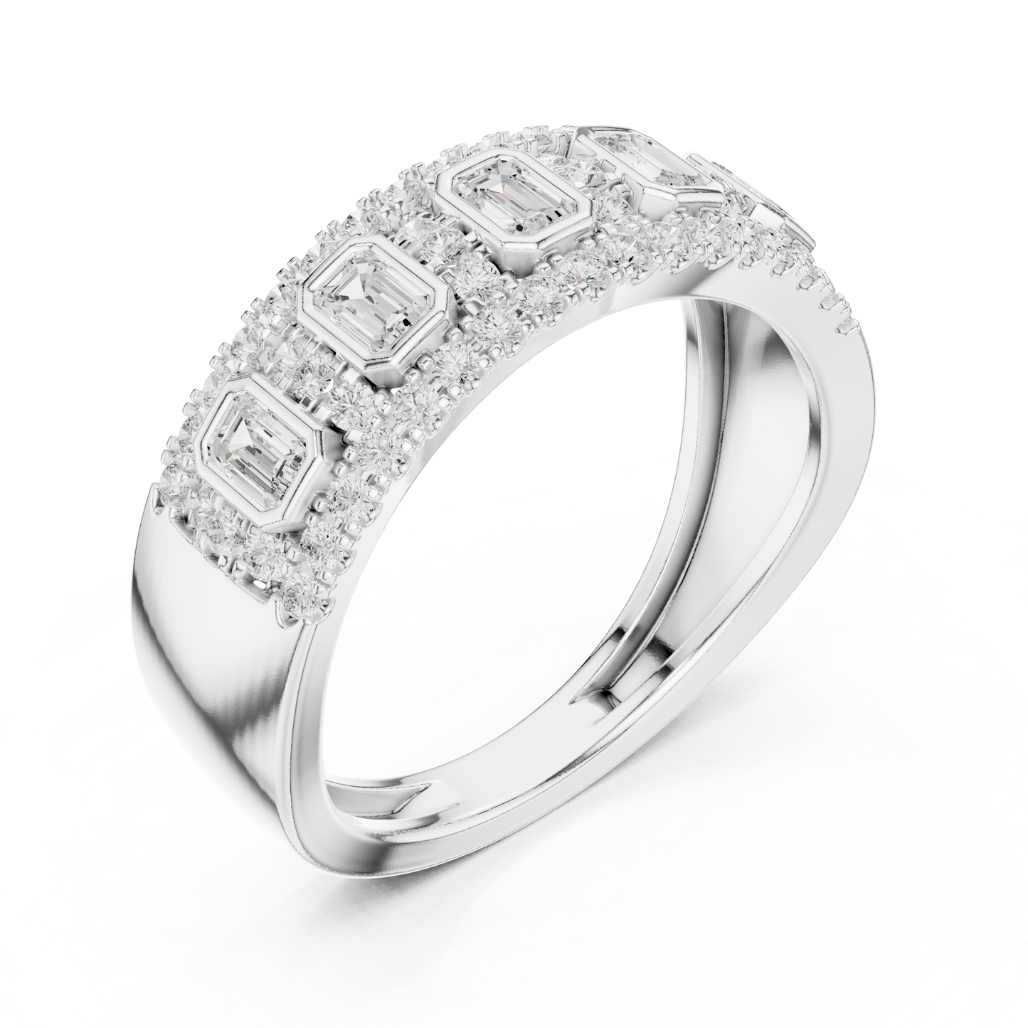 Mixed Shape Lab Grown Diamond Halo Ring