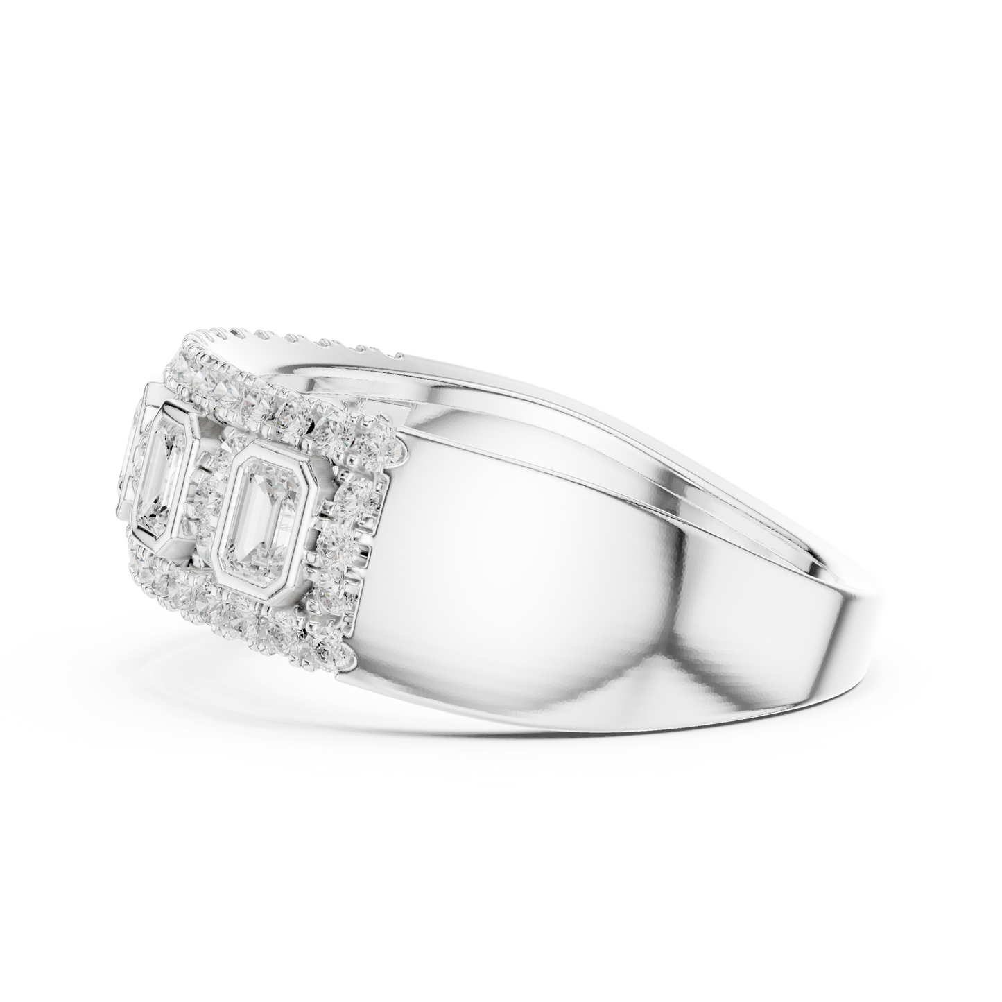 Mixed Shape Lab Grown Diamond Halo Ring