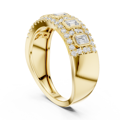 Mixed Shape Lab Grown Diamond Halo Ring