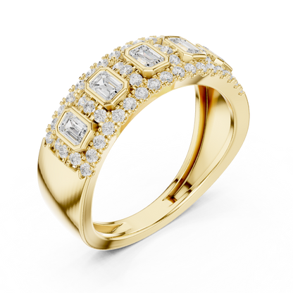 Mixed Shape Lab Grown Diamond Halo Ring