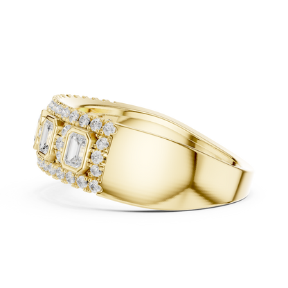 Mixed Shape Lab Grown Diamond Halo Ring