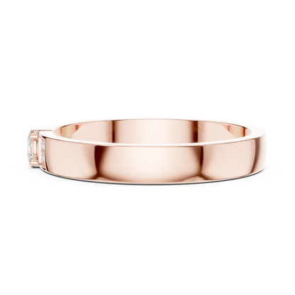 Round Side Stone Lab Grown Diamond Ring