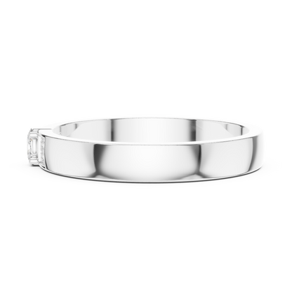 Round Side Stone Lab Grown Diamond Ring