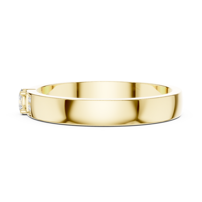 Round Side Stone Lab Grown Diamond Ring