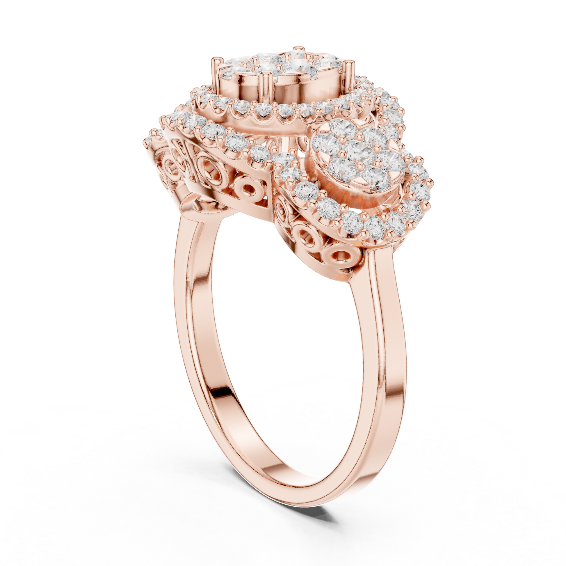Mixed Shape Lab Grown Diamond Halo Ring