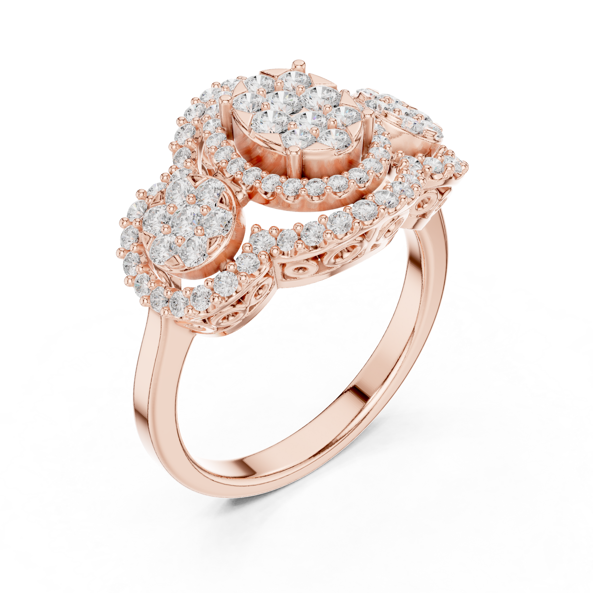 Mixed Shape Lab Grown Diamond Halo Ring