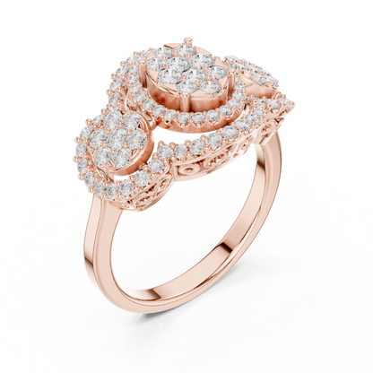 Mixed Shape Lab Grown Diamond Halo Ring