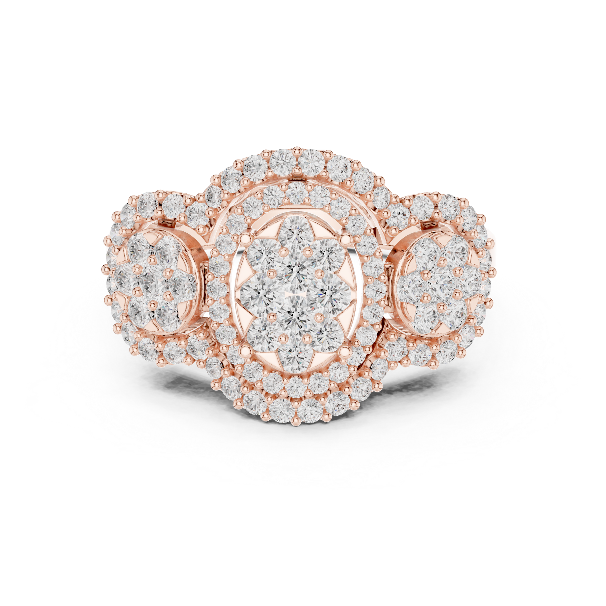 Mixed Shape Lab Grown Diamond Halo Ring