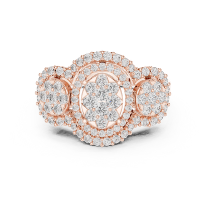 Mixed Shape Lab Grown Diamond Halo Ring