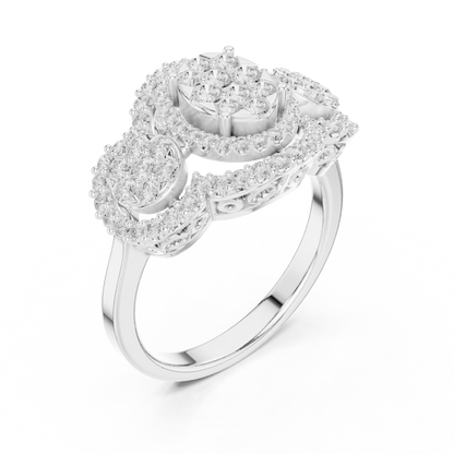 Mixed Shape Lab Grown Diamond Halo Ring