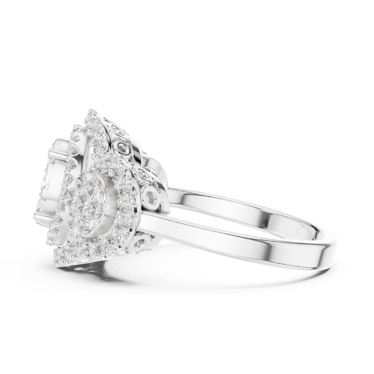 Mixed Shape Lab Grown Diamond Halo Ring