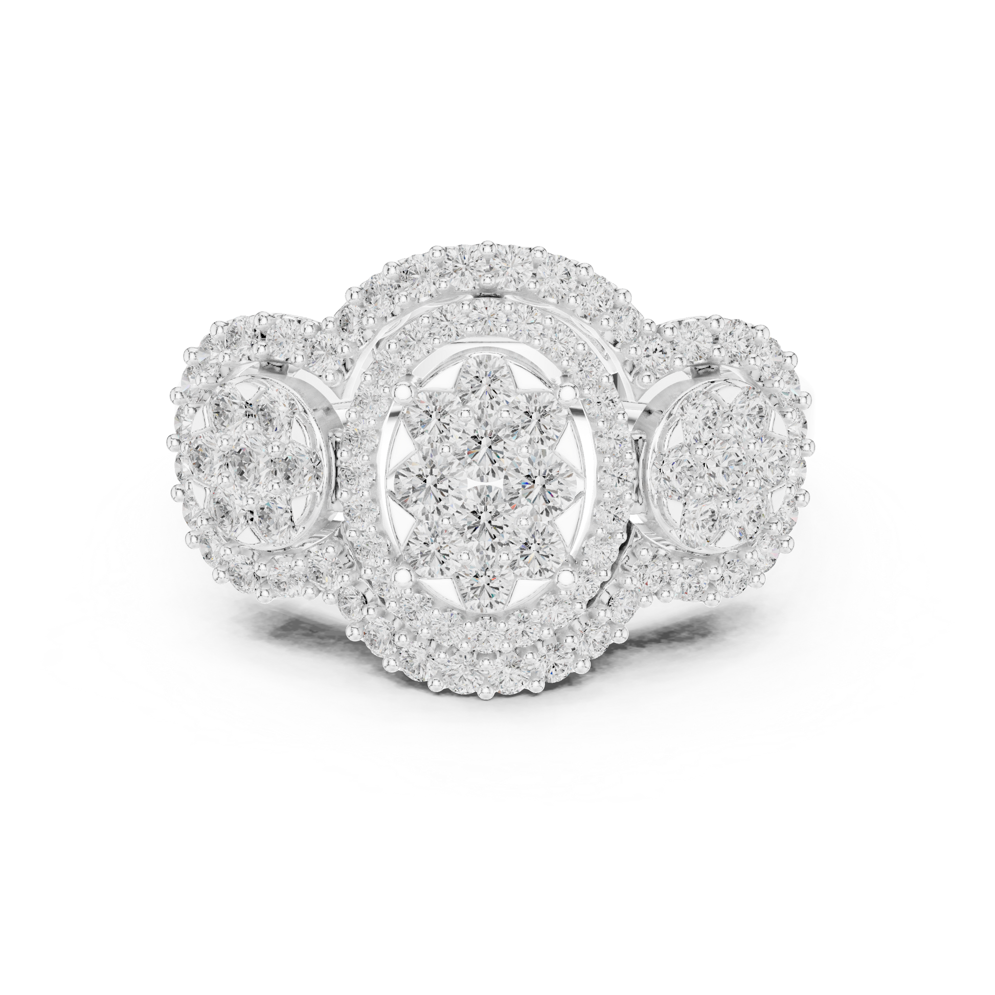 Mixed Shape Lab Grown Diamond Halo Ring