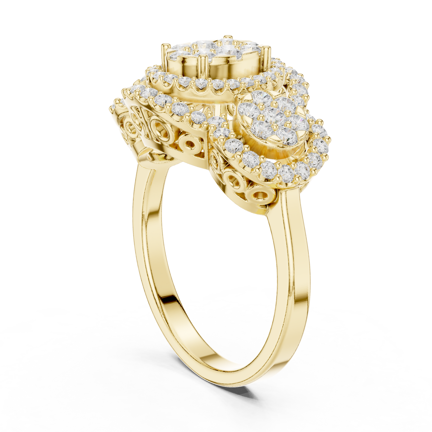 Mixed Shape Lab Grown Diamond Halo Ring