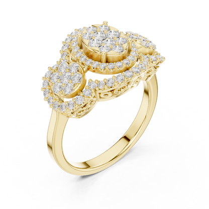 Mixed Shape Lab Grown Diamond Halo Ring