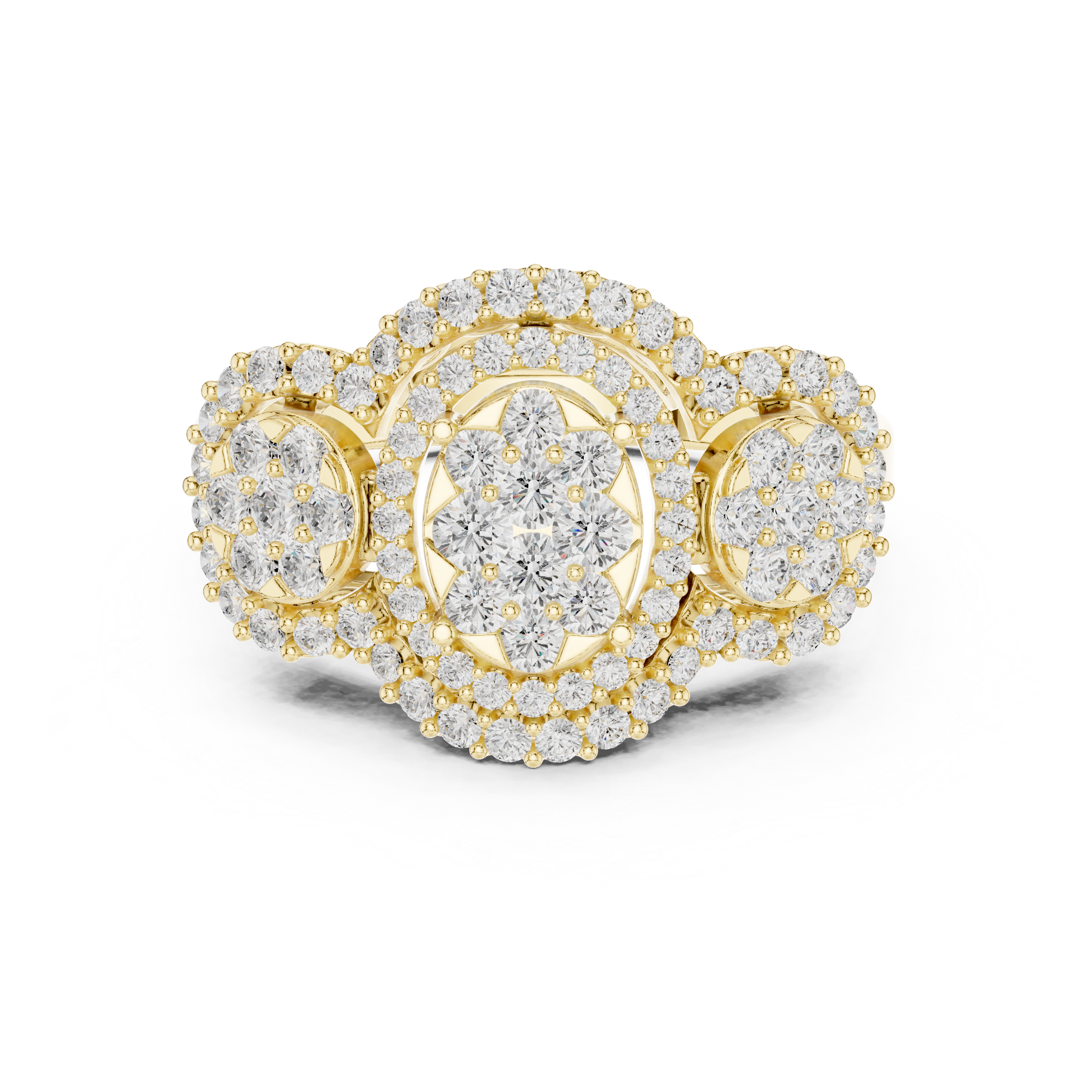 Mixed Shape Lab Grown Diamond Halo Ring