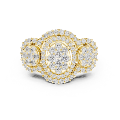 Mixed Shape Lab Grown Diamond Halo Ring