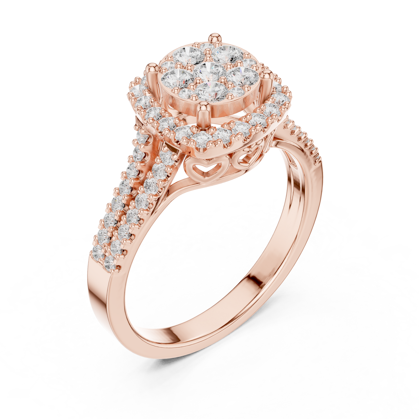 Mixed Shape Lab Grown Diamond Halo Ring