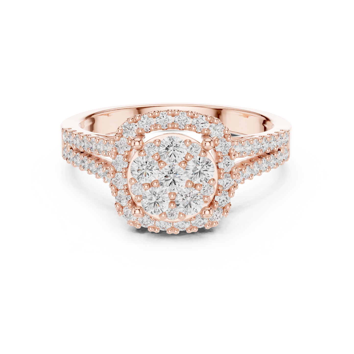 Mixed Shape Lab Grown Diamond Halo Ring