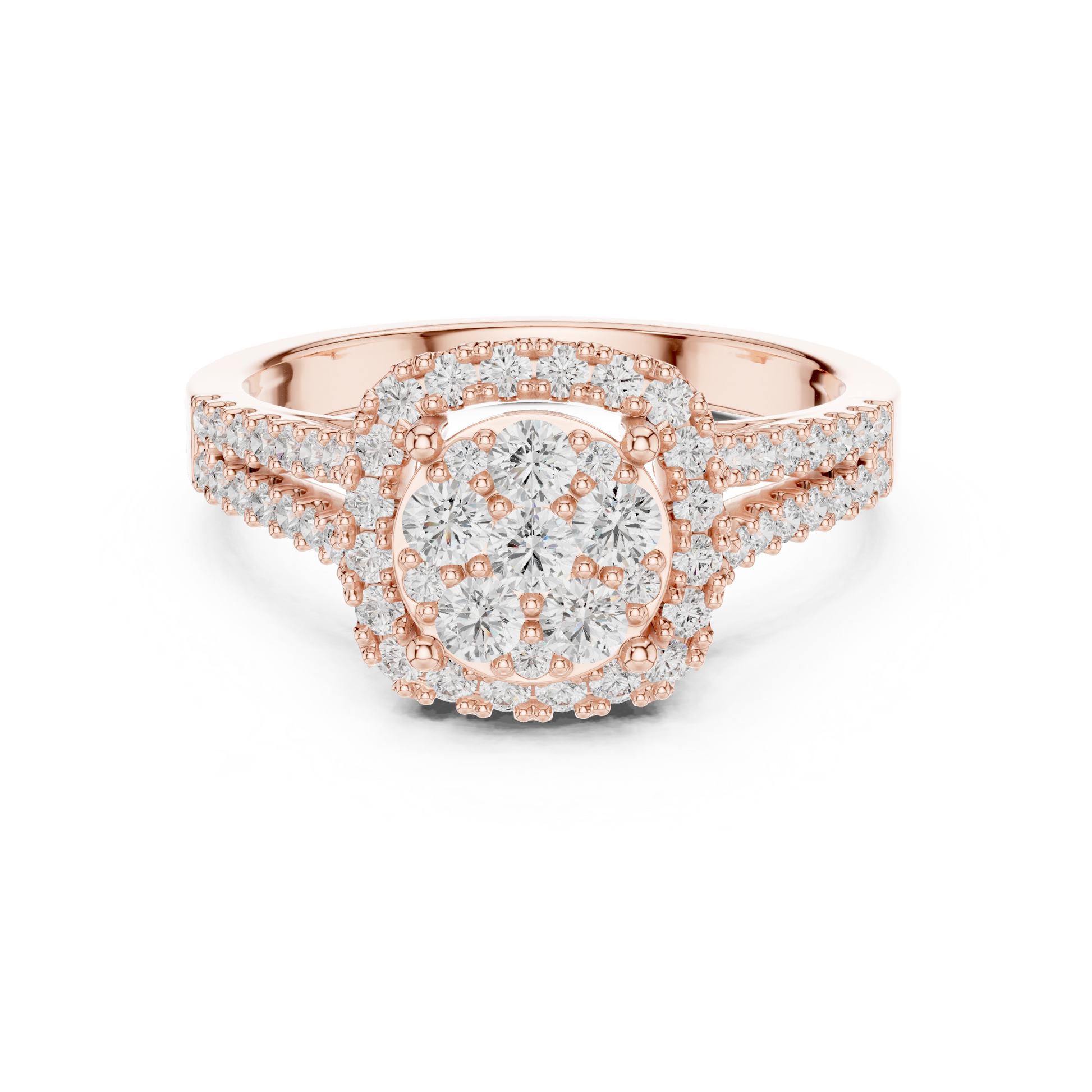 Mixed Shape Lab Grown Diamond Halo Ring