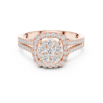 Mixed Shape Lab Grown Diamond Halo Ring