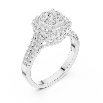 Mixed Shape Lab Grown Diamond Halo Ring