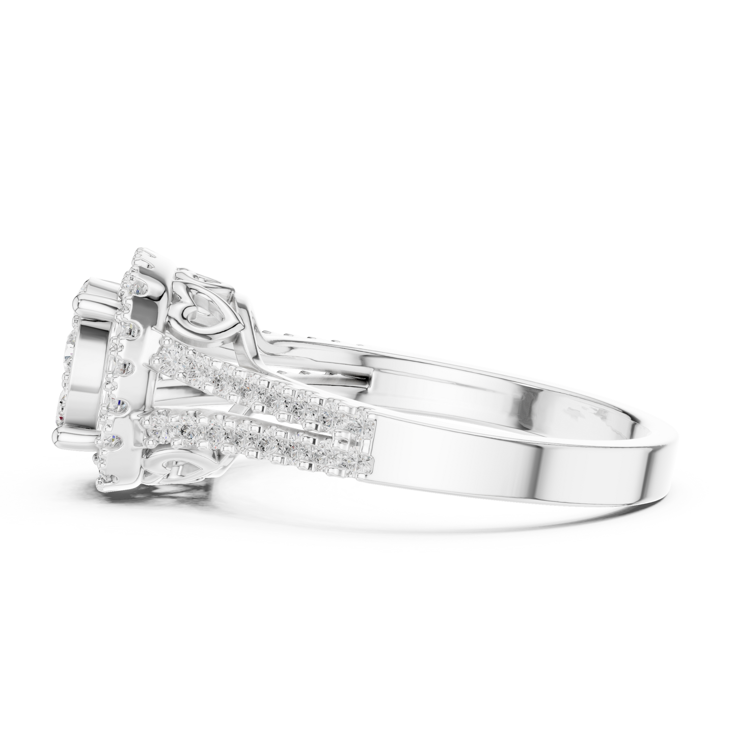 Mixed Shape Lab Grown Diamond Halo Ring