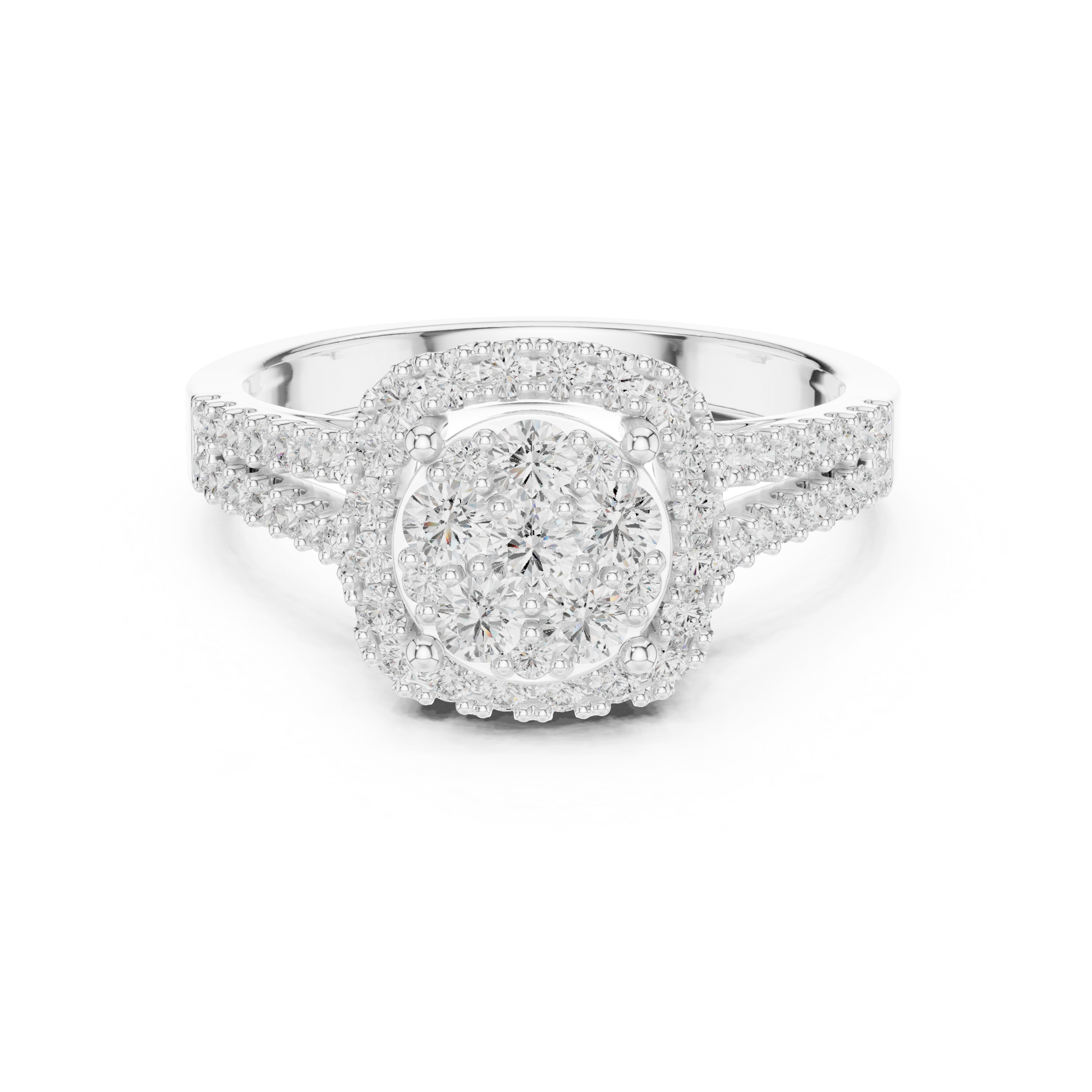 Mixed Shape Lab Grown Diamond Halo Ring