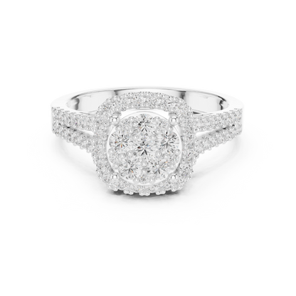 Mixed Shape Lab Grown Diamond Halo Ring
