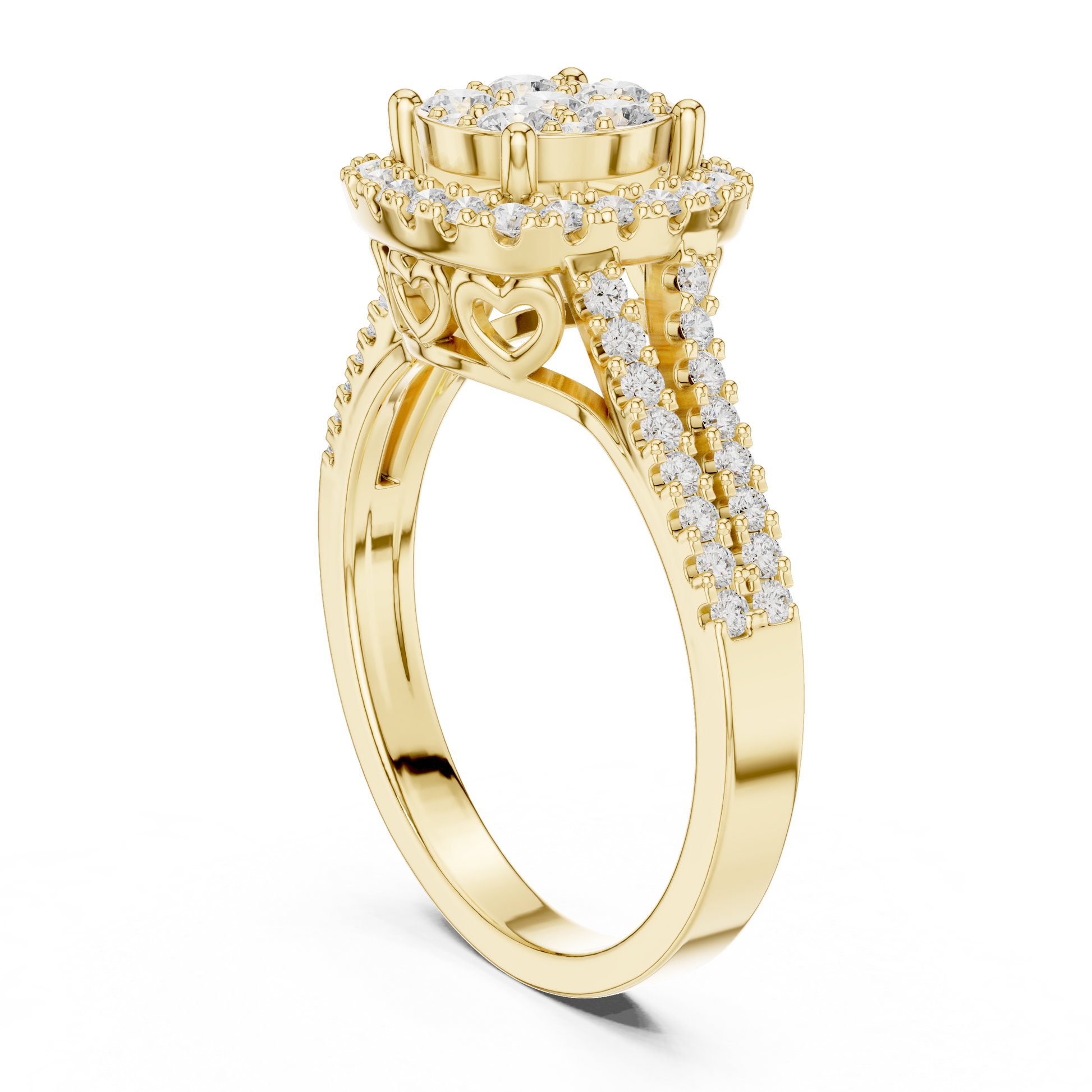 Mixed Shape Lab Grown Diamond Halo Ring