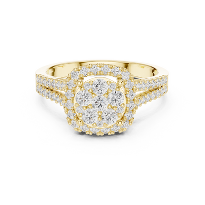 Mixed Shape Lab Grown Diamond Halo Ring